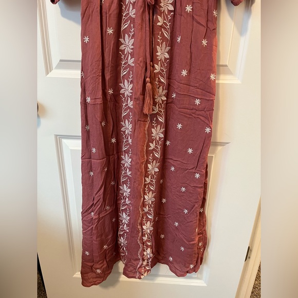 Piper & Scoot 3/4 Sleeve Mauve Embroidered Dress - Picture 5 of 9